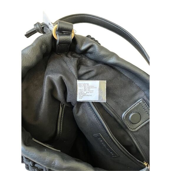 NWT Elizabeth and James Mesh Market Shoulder Bag Tote Black - Picture 8 of 16